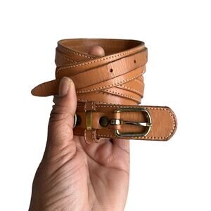 American Eagle Outfitters | USA Made Tan Saddle Leather Minimalist Vintage Belt